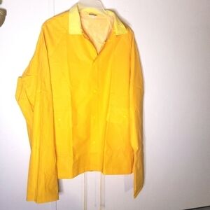 💕5 For $20 Rokk Mens Yellow Rain Jacket Waterproof Sz L (No Hood)